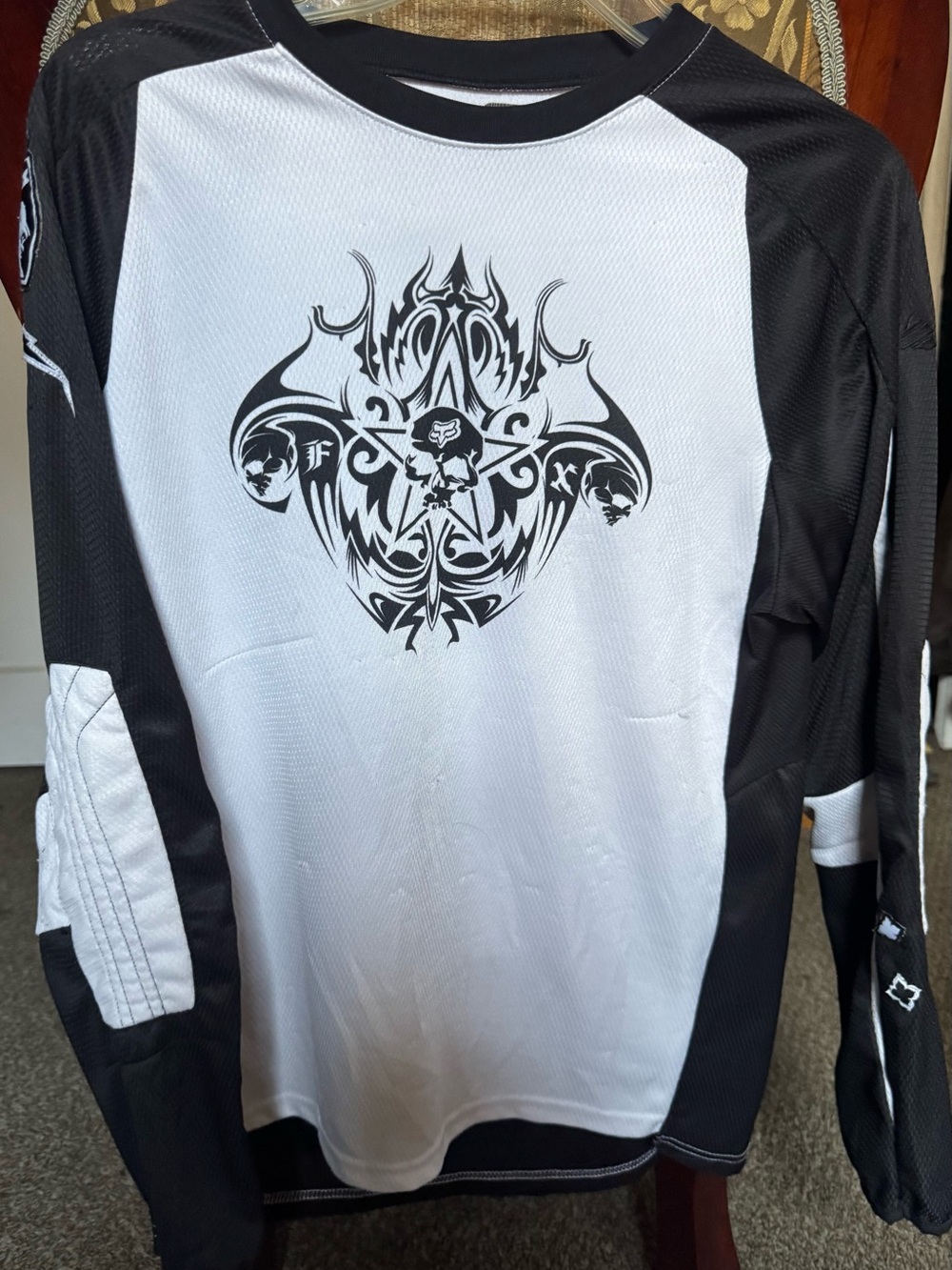 Fox Black and White Men's Jersey